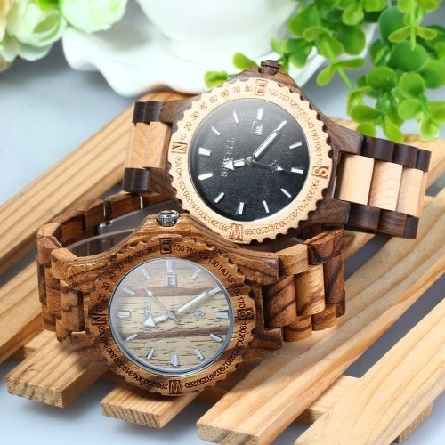 Wooden Engraved Watch