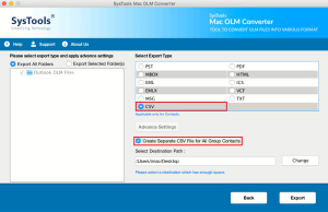 choose csv