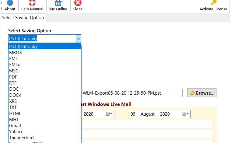 Windows Live Mail to Outlook