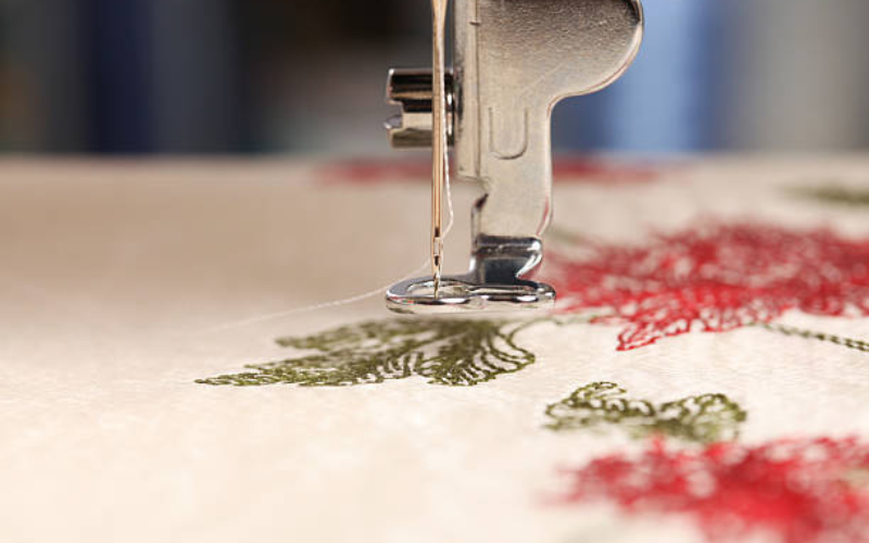 Embroidery with sewing machine